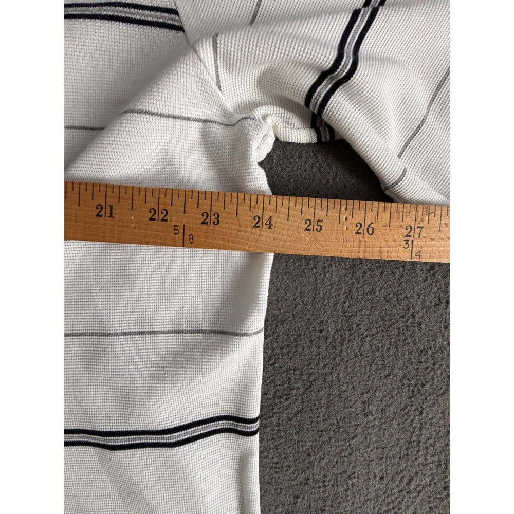 Polo Golf Ralph Lauren Mens Large White/Black Striped Pima Cotton Polo Shirt EUC - Picture 7 of 9
